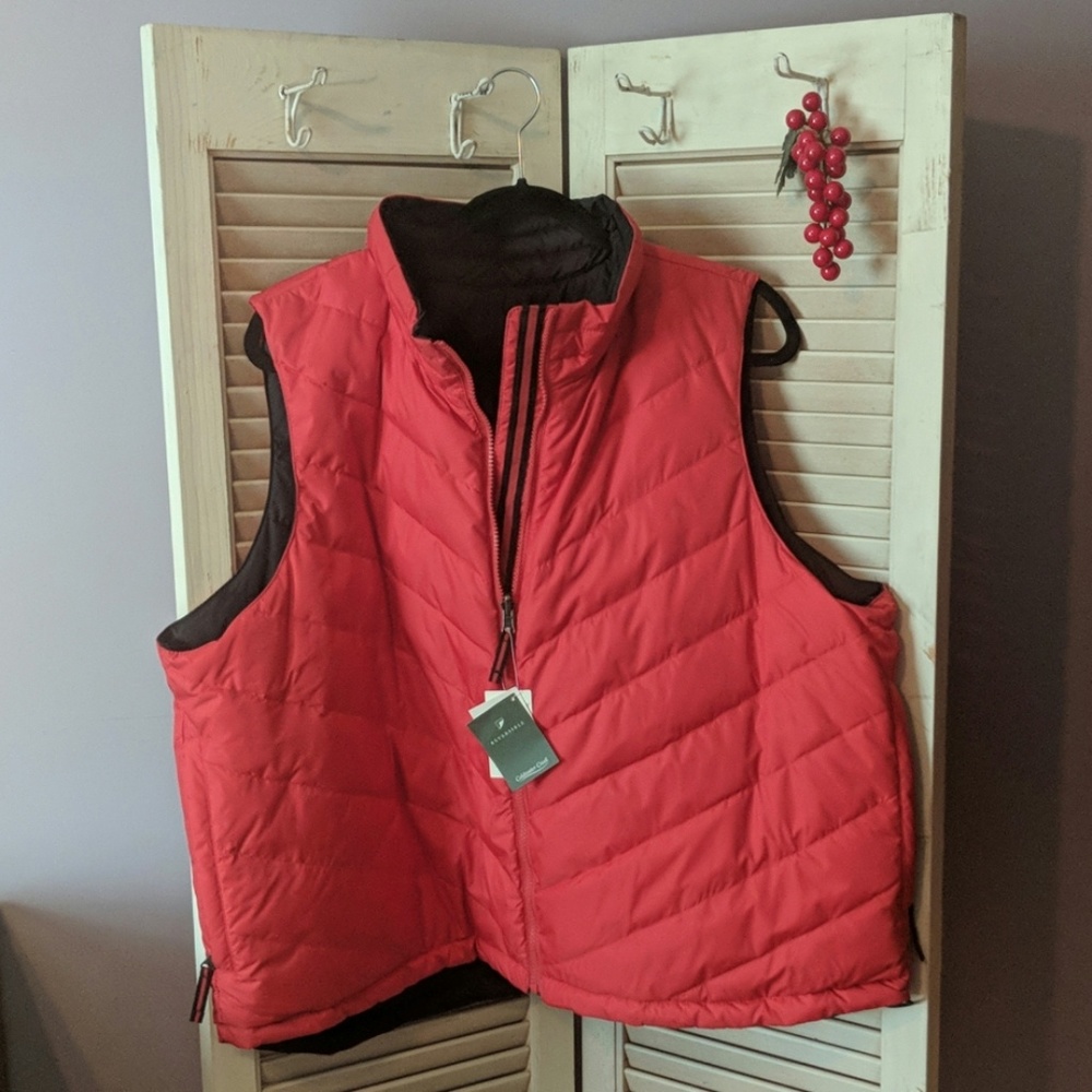 Coldwater Creek reversible quilted mitered vest